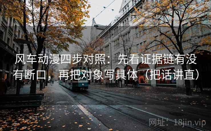风车动漫四步对照：先看证据链有没有断口，再把对象写具体（把话讲直）